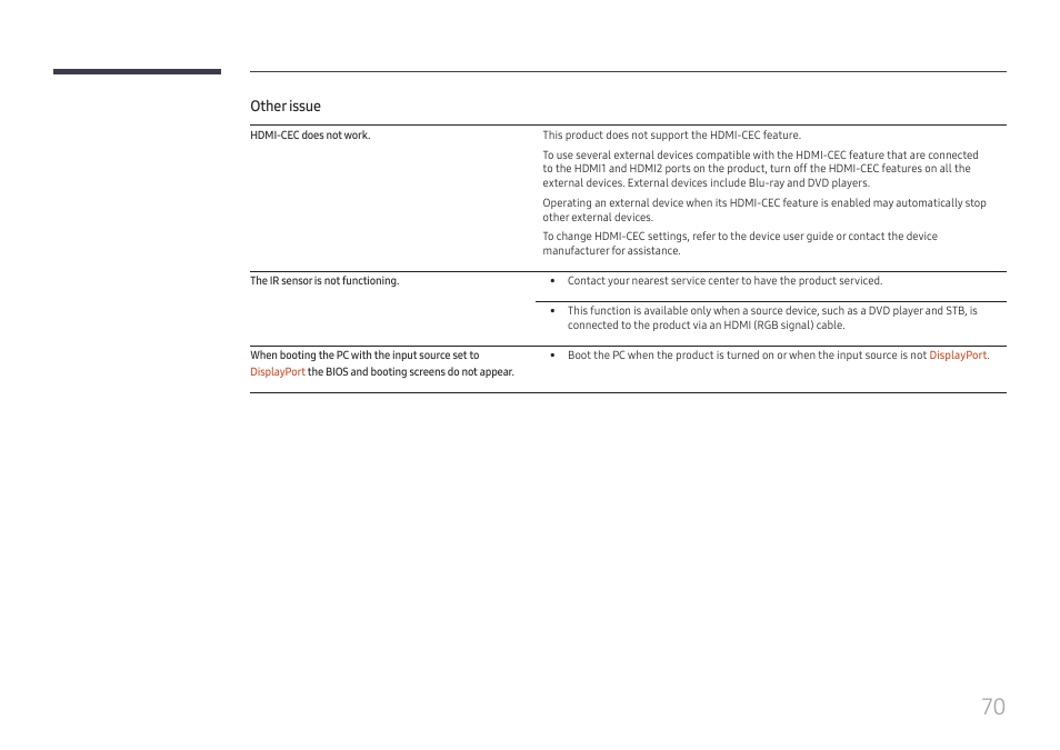 Samsung VM55B-U 55" Video Wall Display User Manual | Page 70 / 76