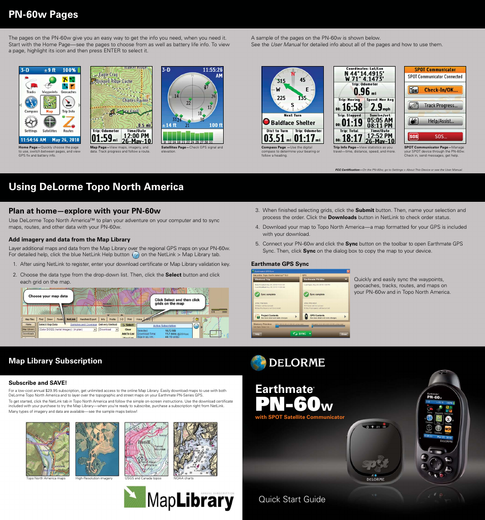 DeLorme Earthmate PN-60W User Manual | 2 pages