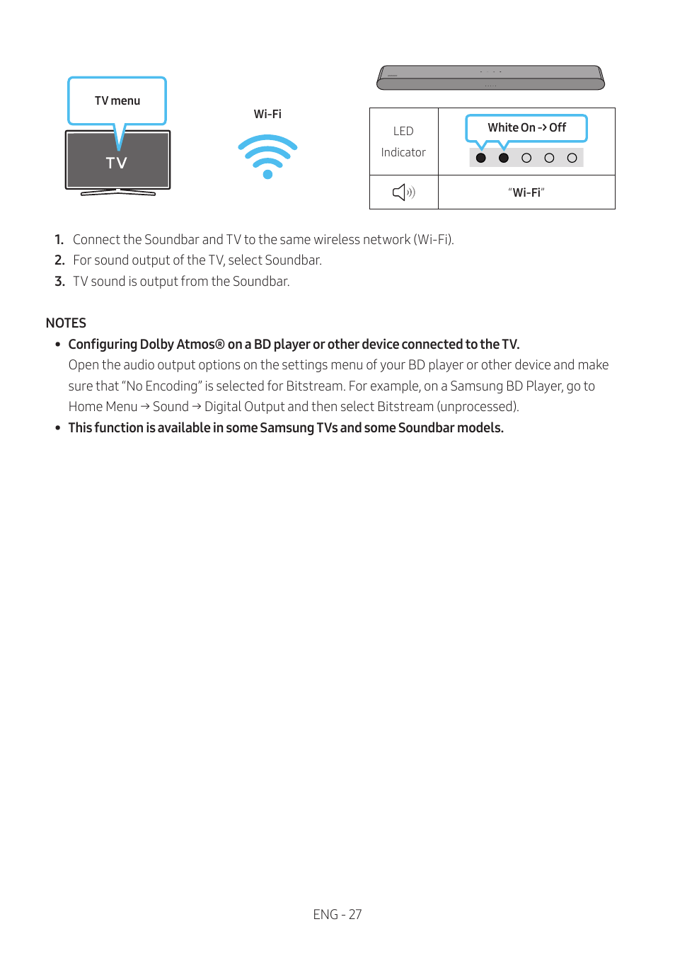 Samsung HW-S60B 5-Channel Soundbar User Manual | Page 27 / 48