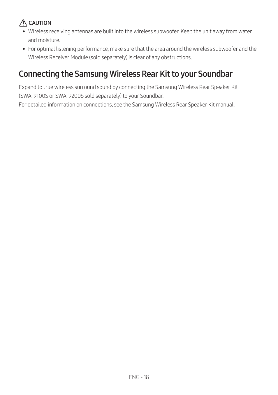 Samsung HW-Q600B 3.1.2-Channel Soundbar System User Manual | Page 18 / 127