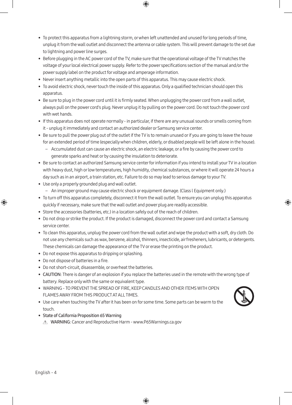 Samsung TU7000 43" Class HDR 4K UHD Smart LED TV User Manual | Page 4 / 20