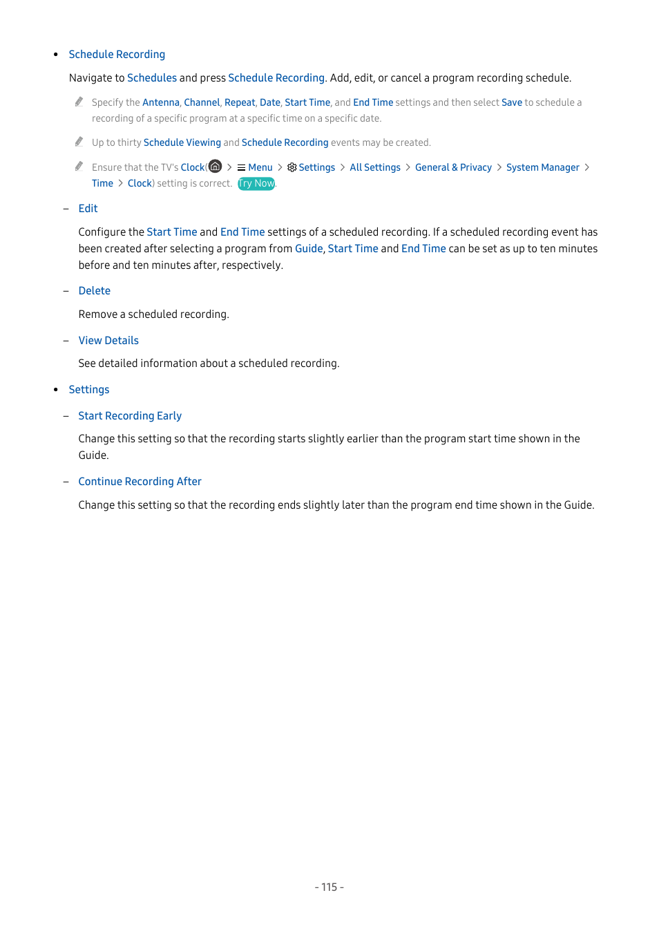 Samsung S95C 77" 4K HDR Quantum Dot OLED TV User Manual | Page 115 / 272
