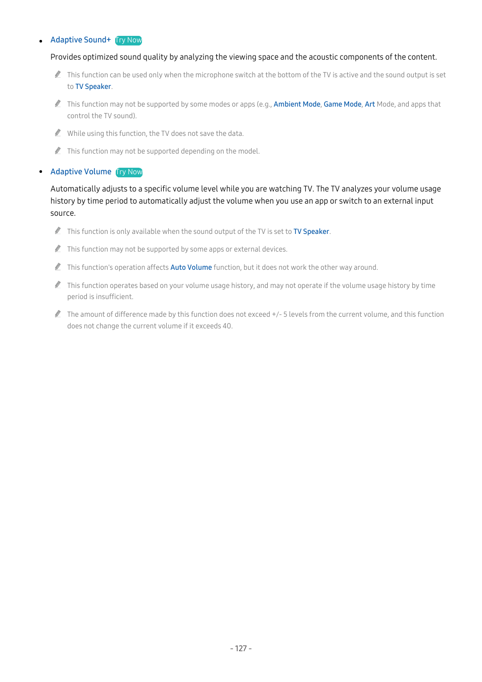 Samsung S95C 77" 4K HDR Quantum Dot OLED TV User Manual | Page 127 / 272