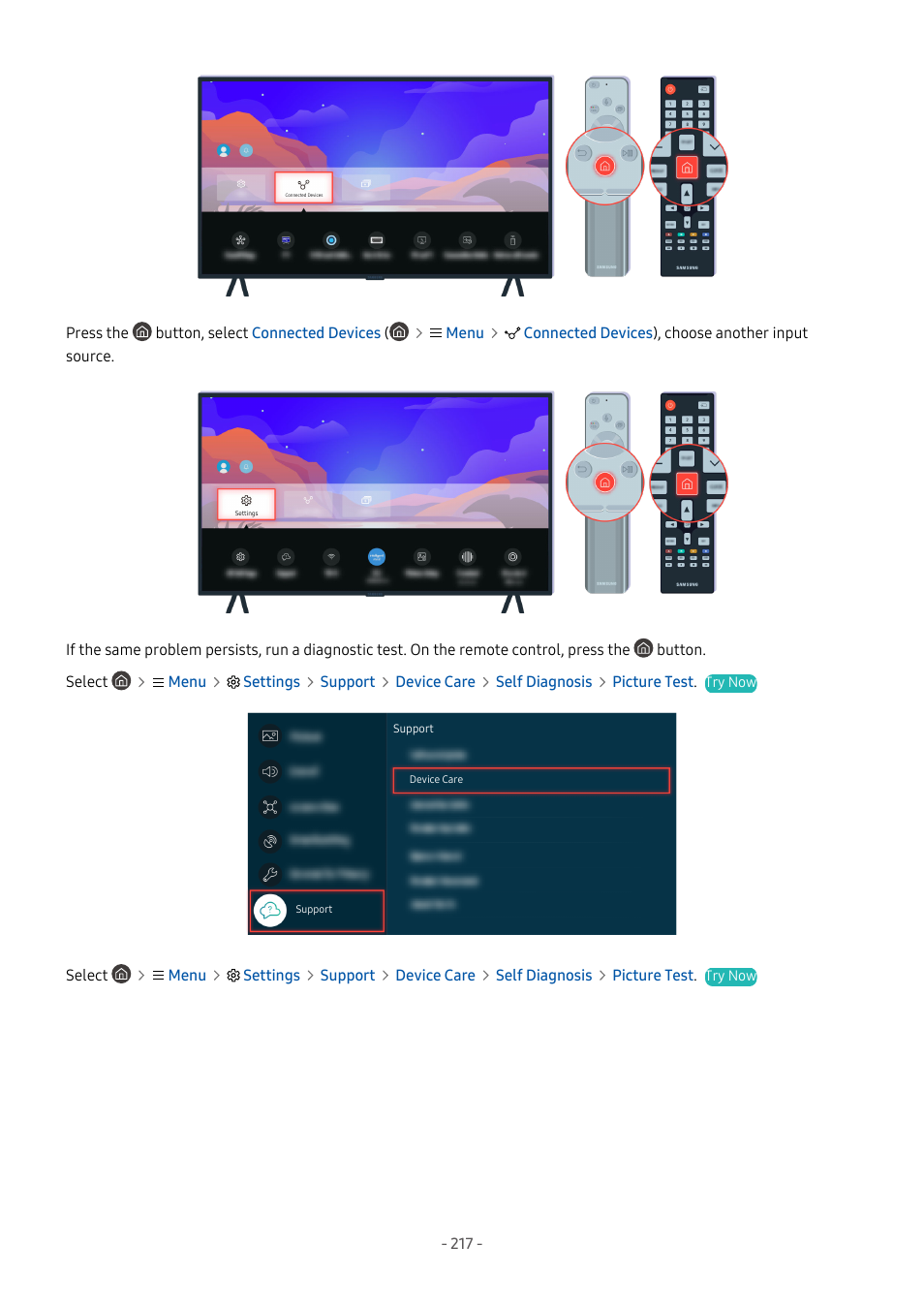 Samsung S95C 77" 4K HDR Quantum Dot OLED TV User Manual | Page 217 / 272