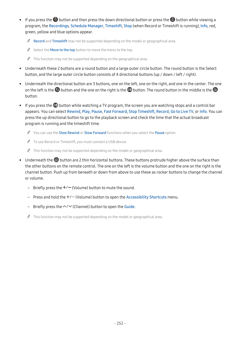 Samsung S95C 77" 4K HDR Quantum Dot OLED TV User Manual | Page 252 / 272