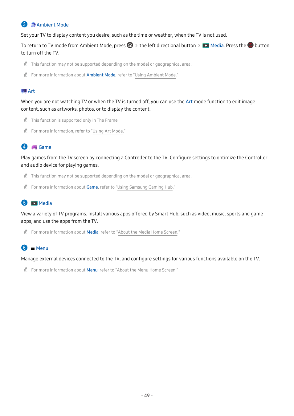 Samsung S95C 77" 4K HDR Quantum Dot OLED TV User Manual | Page 49 / 272