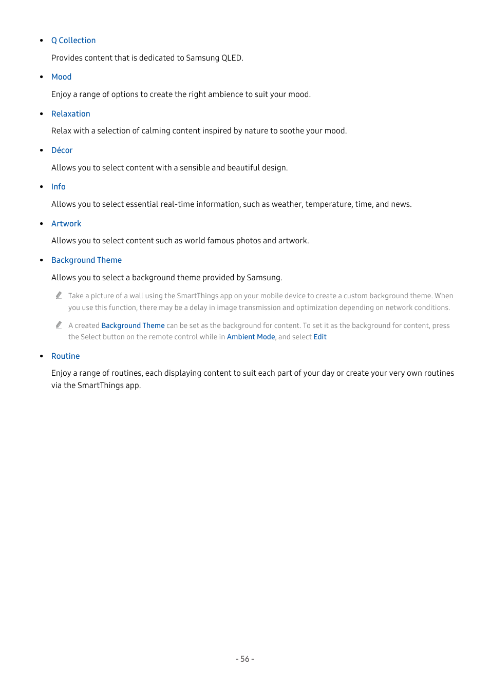 Samsung S95C 77" 4K HDR Quantum Dot OLED TV User Manual | Page 56 / 272