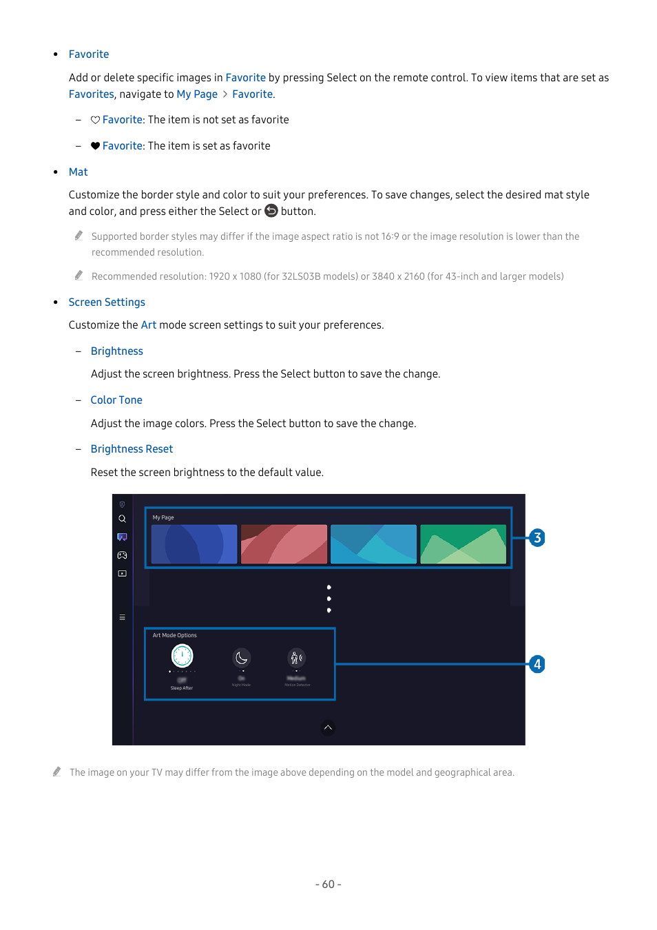 Samsung S95C 77" 4K HDR Quantum Dot OLED TV User Manual | Page 60 / 272