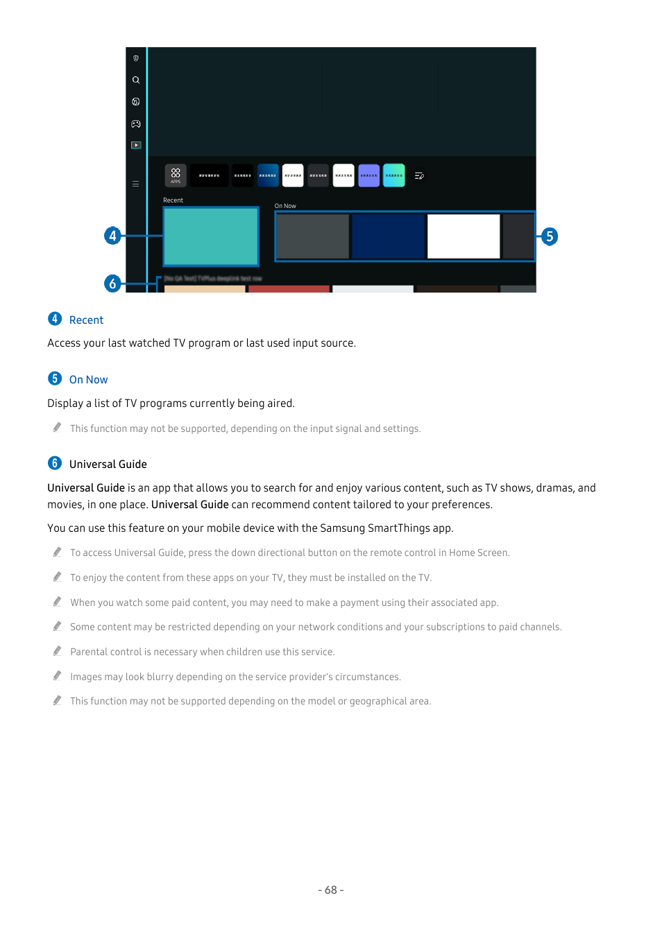 Samsung S95C 77" 4K HDR Quantum Dot OLED TV User Manual | Page 68 / 272