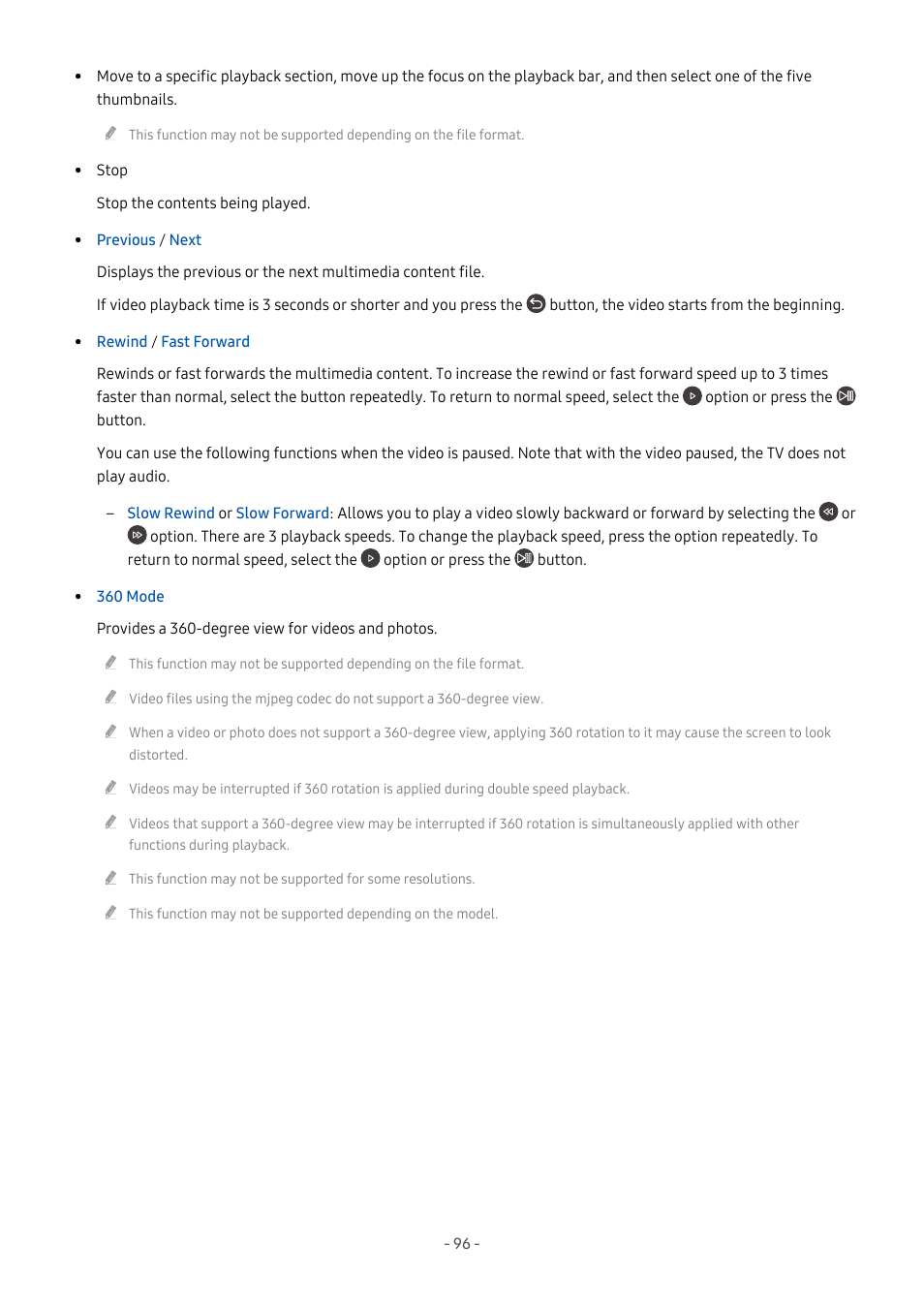 Samsung S95C 77" 4K HDR Quantum Dot OLED TV User Manual | Page 96 / 272