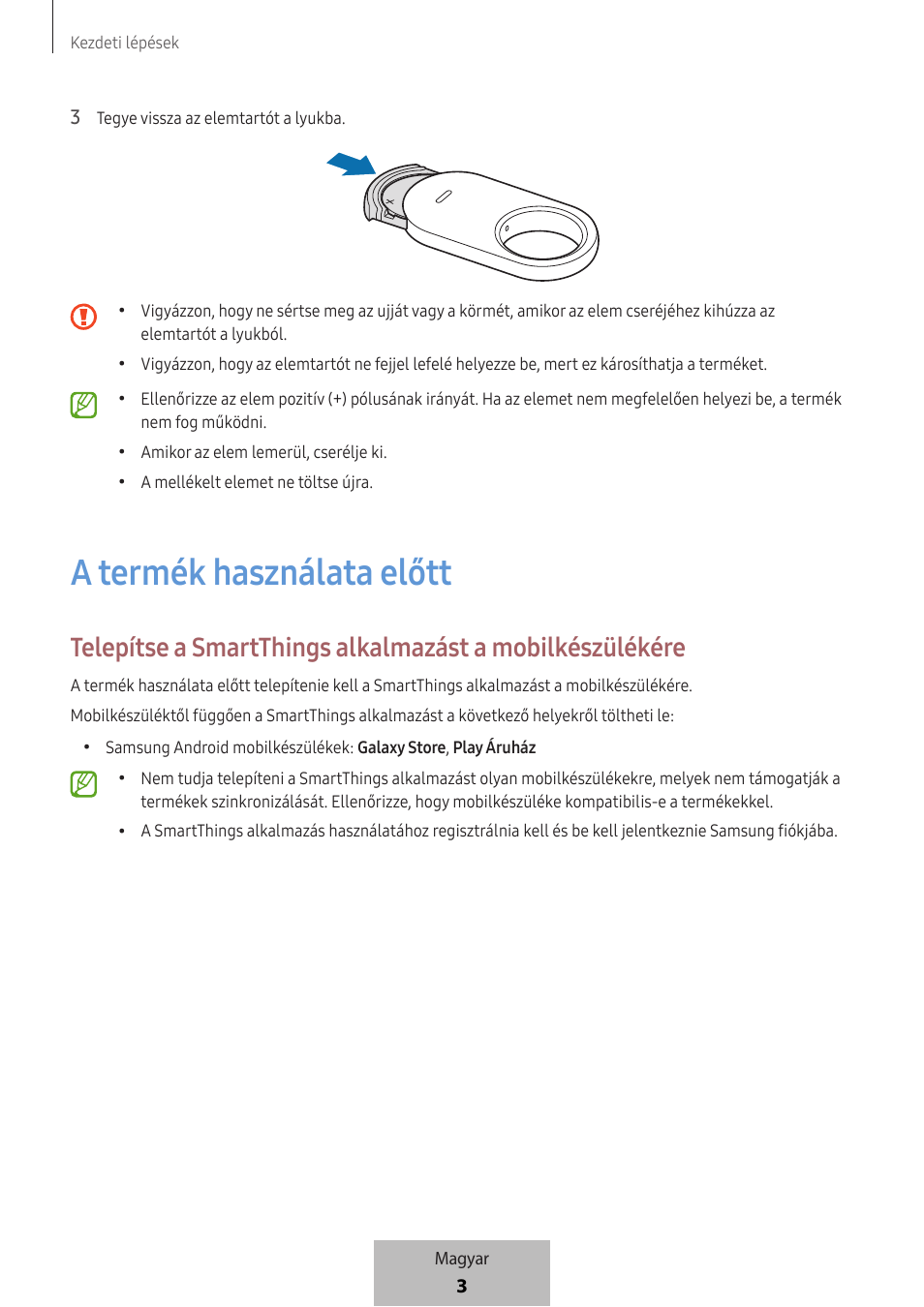 A termék használata előtt | Samsung SmartTag2 Wireless Tracker (White) User Manual | Page 115 / 798