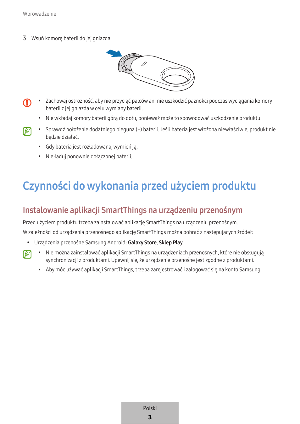 Czynności do wykonania przed użyciem produktu | Samsung SmartTag2 Wireless Tracker (White) User Manual | Page 137 / 798