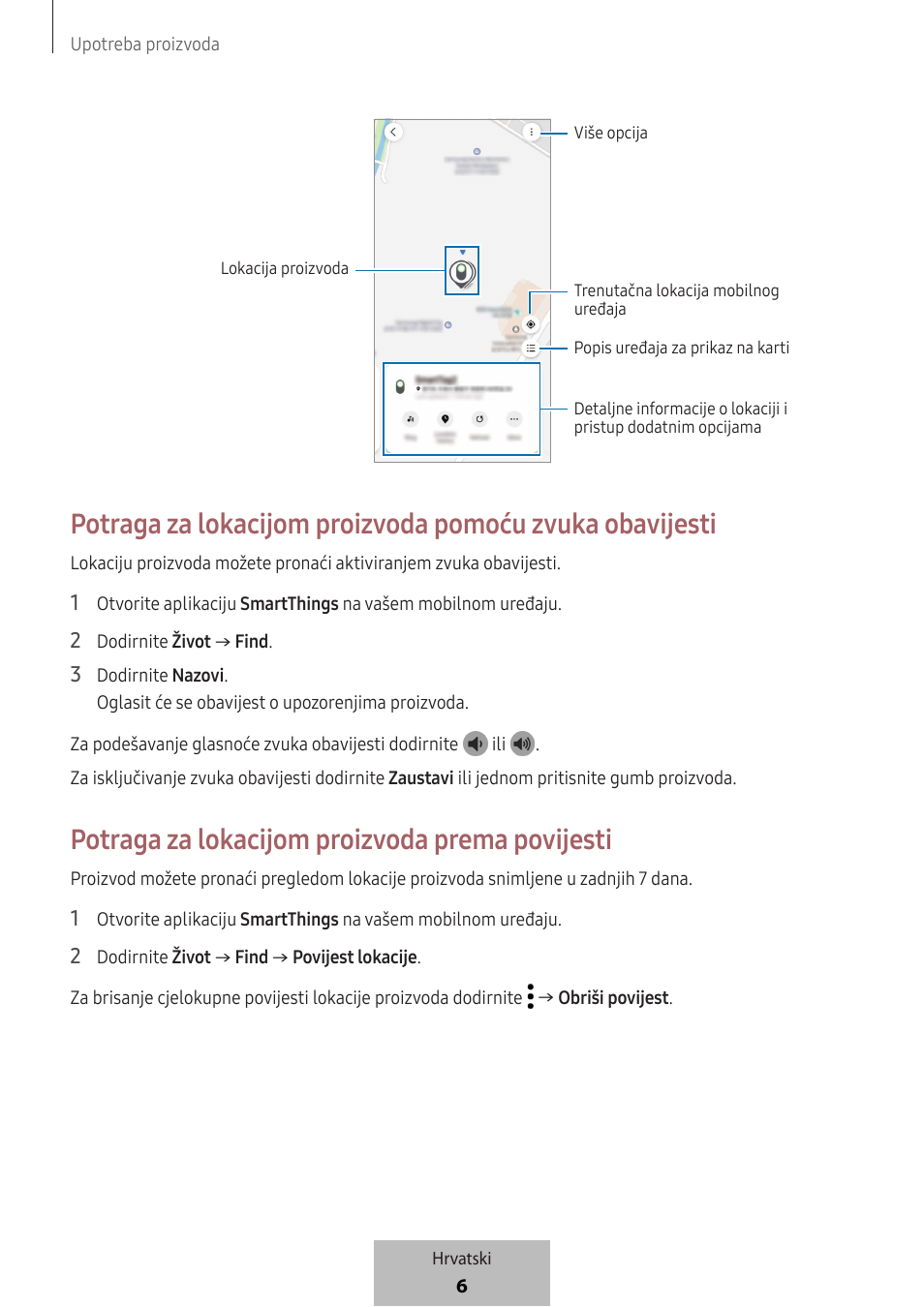 Potraga za lokacijom proizvoda prema povijesti | Samsung SmartTag2 Wireless Tracker (White) User Manual | Page 206 / 798