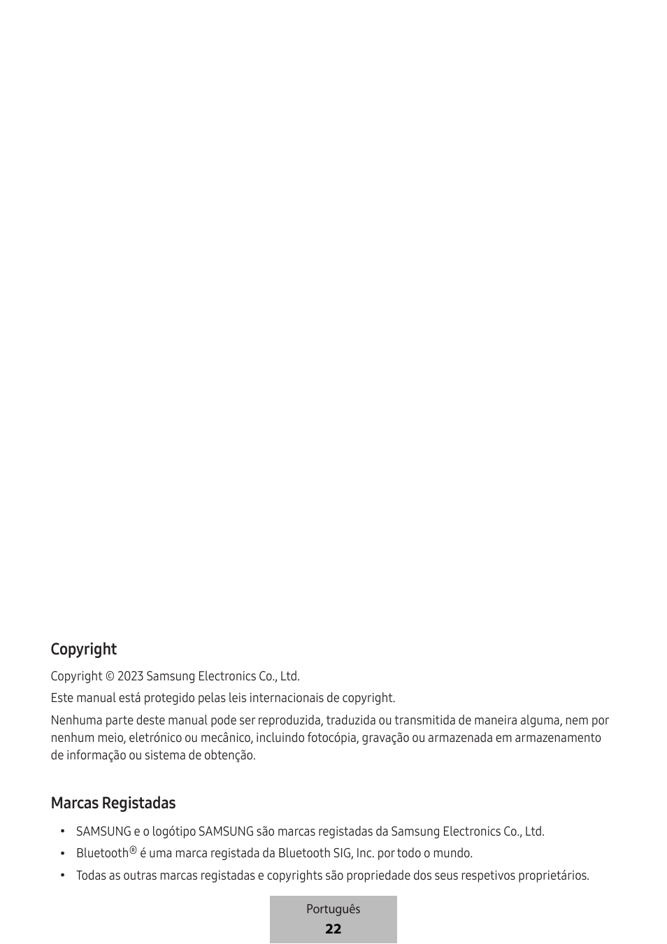 Copyright, Marcas registadas | Samsung SmartTag2 Wireless Tracker (White) User Manual | Page 266 / 798