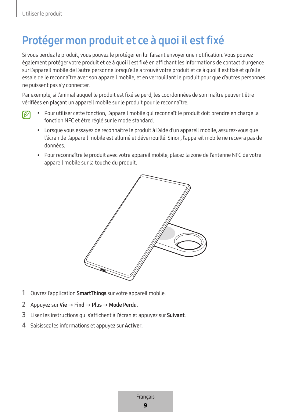 Protéger mon produit et ce à quoi il est fixé | Samsung SmartTag2 Wireless Tracker (White) User Manual | Page 33 / 798