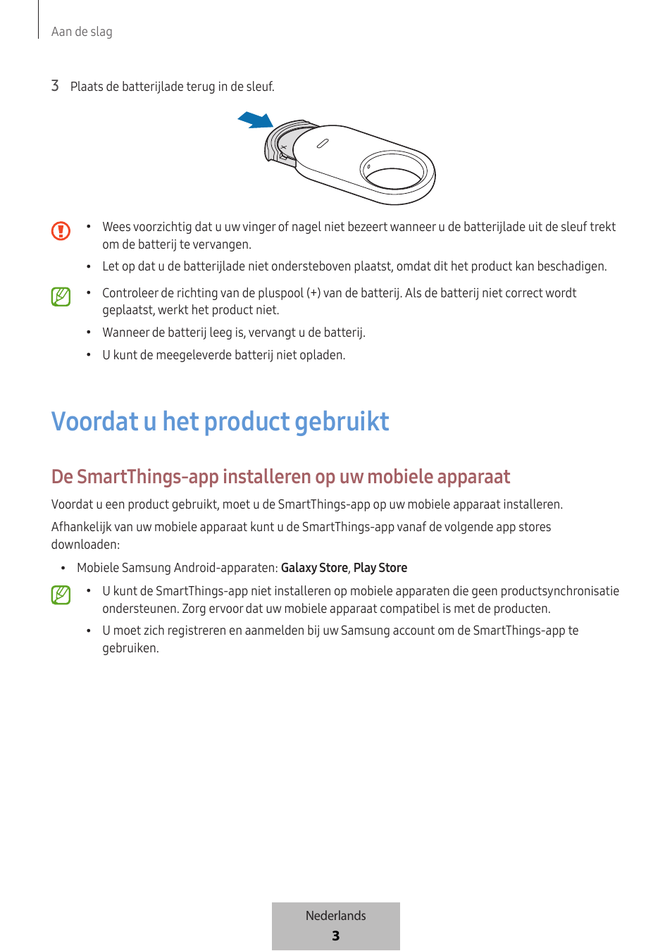 Voordat u het product gebruikt | Samsung SmartTag2 Wireless Tracker (White) User Manual | Page 335 / 798