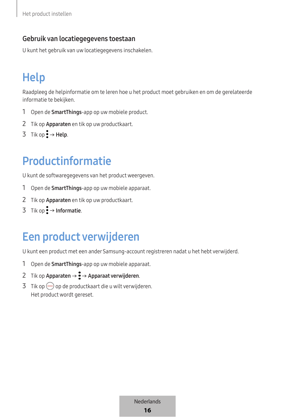 Help, Productinformatie, Een product verwijderen | Samsung SmartTag2 Wireless Tracker (White) User Manual | Page 348 / 798