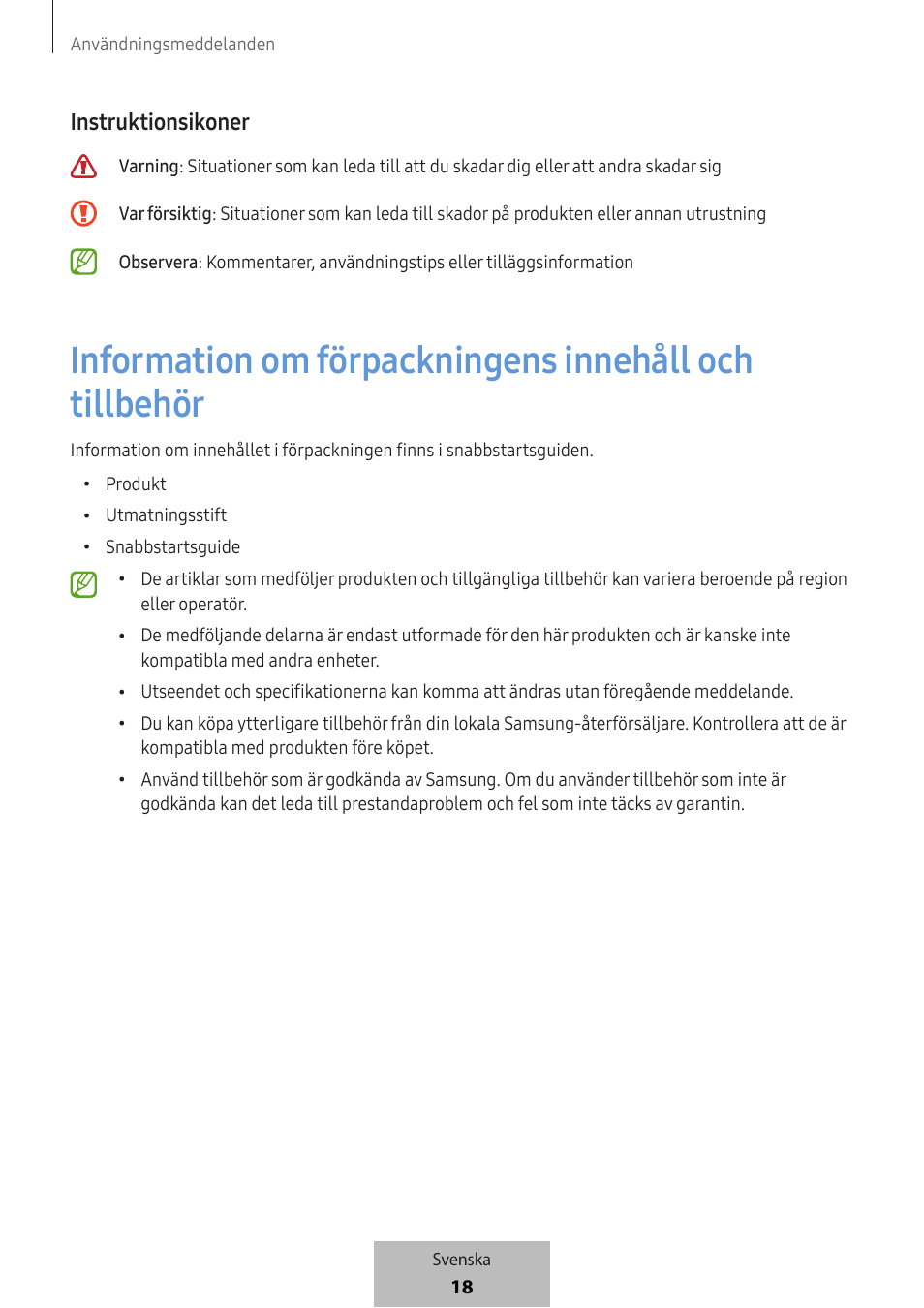Instruktionsikoner | Samsung SmartTag2 Wireless Tracker (White) User Manual | Page 372 / 798