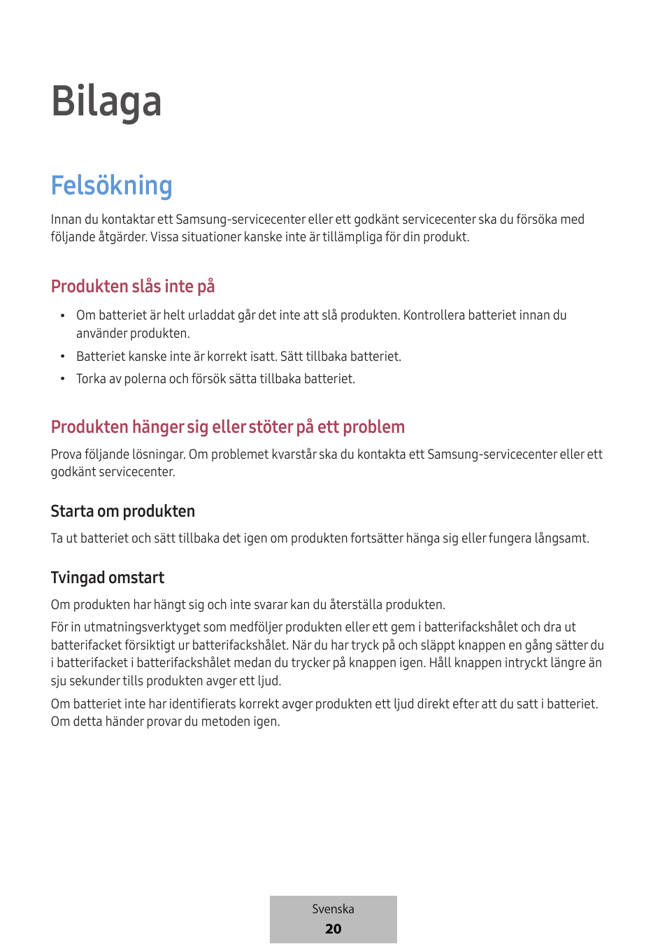 Bilaga, Felsökning | Samsung SmartTag2 Wireless Tracker (White) User Manual | Page 374 / 798