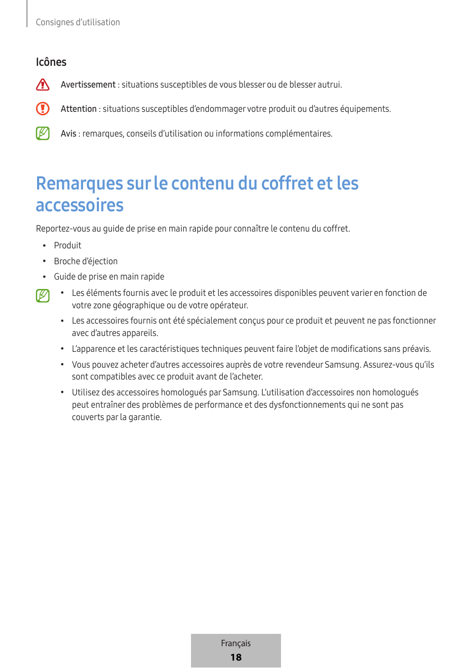 Icônes | Samsung SmartTag2 Wireless Tracker (White) User Manual | Page 42 / 798