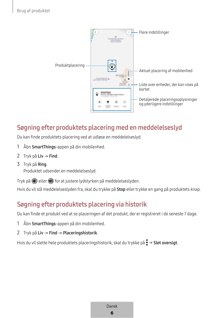 Søgning efter produktets placering via historik | Samsung SmartTag2 Wireless Tracker (White) User Manual | Page 426 / 798