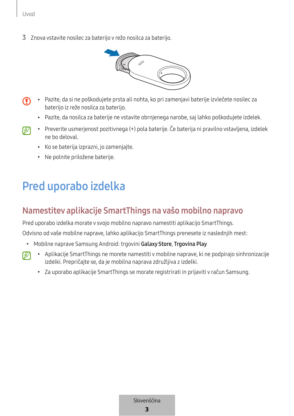 Pred uporabo izdelka | Samsung SmartTag2 Wireless Tracker (White) User Manual | Page 467 / 798