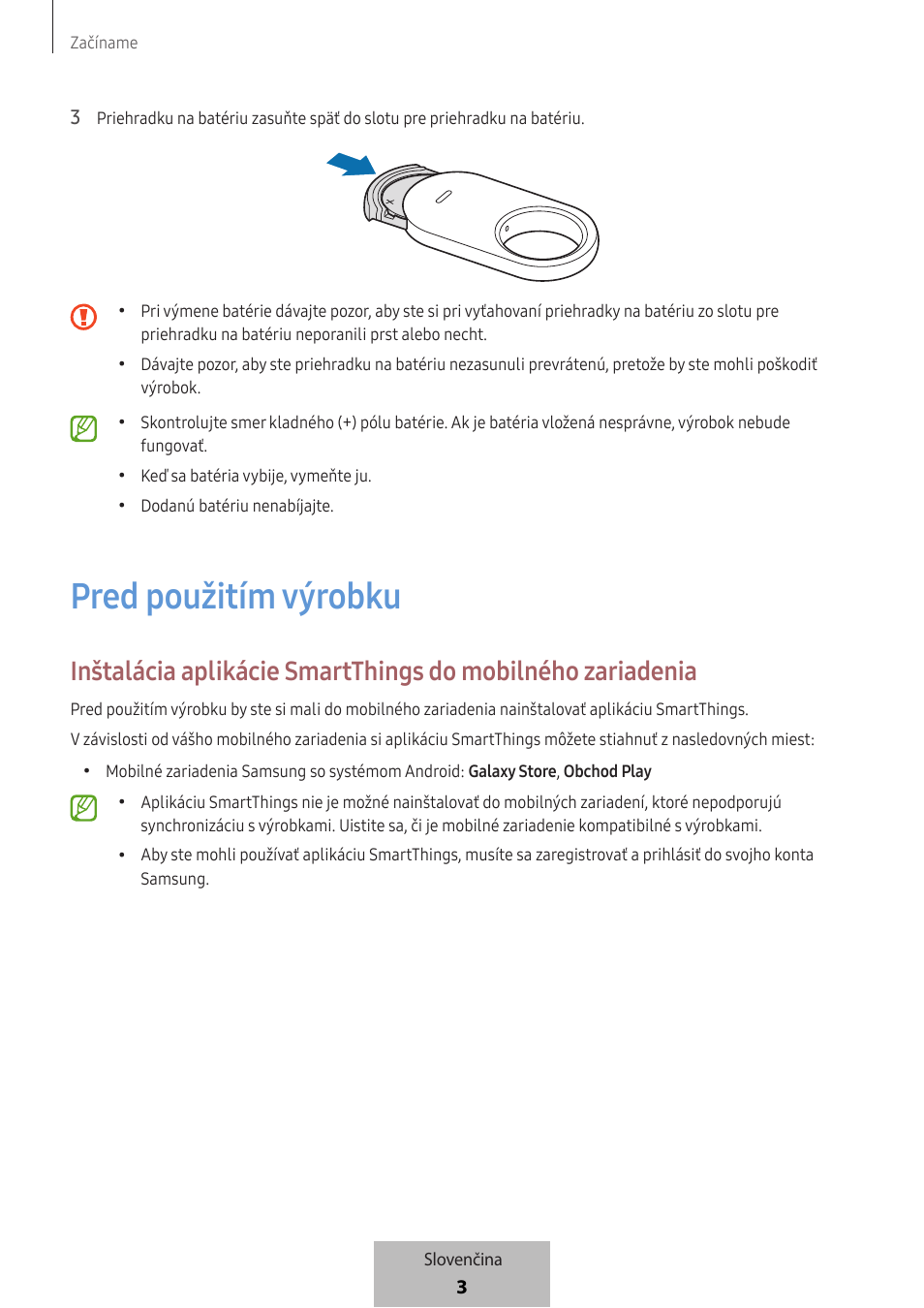 Pred použitím výrobku | Samsung SmartTag2 Wireless Tracker (White) User Manual | Page 489 / 798