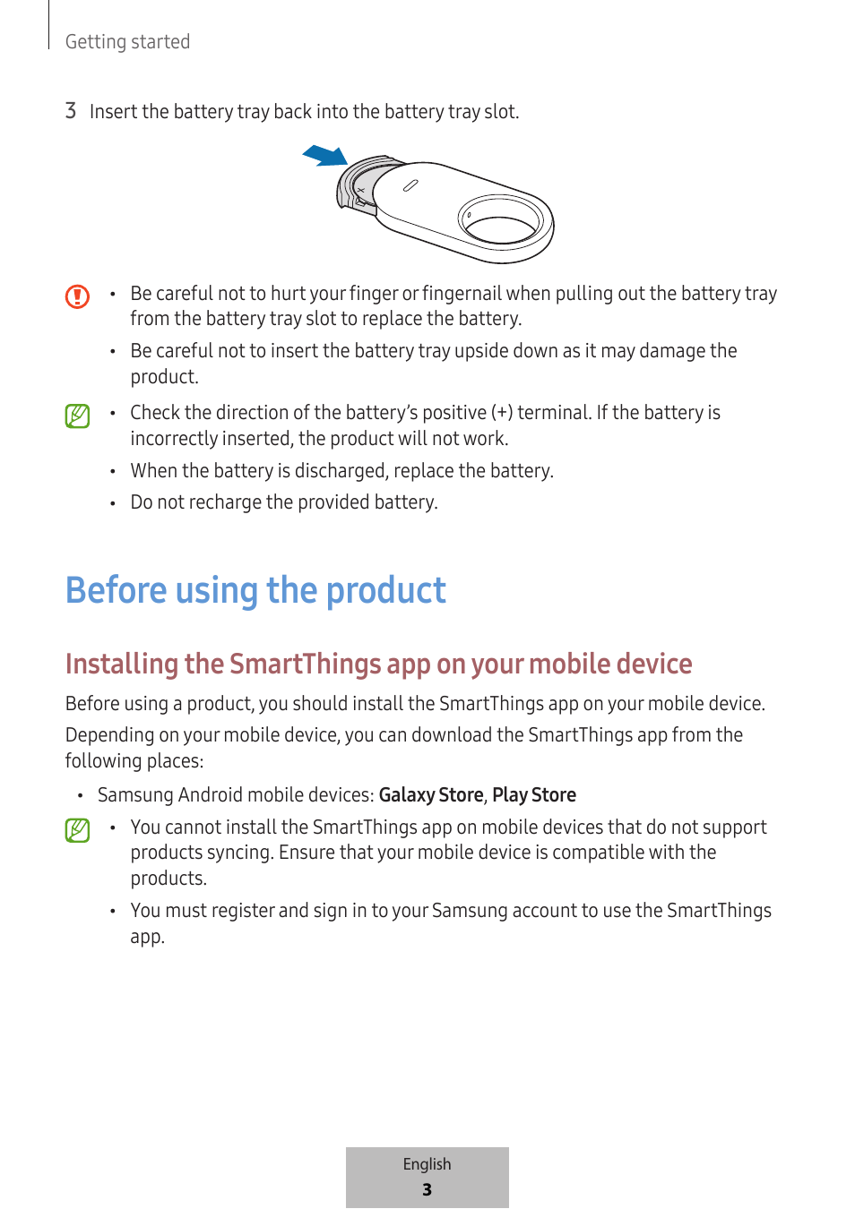 Before using the product | Samsung SmartTag2 Wireless Tracker (White) User Manual | Page 5 / 798