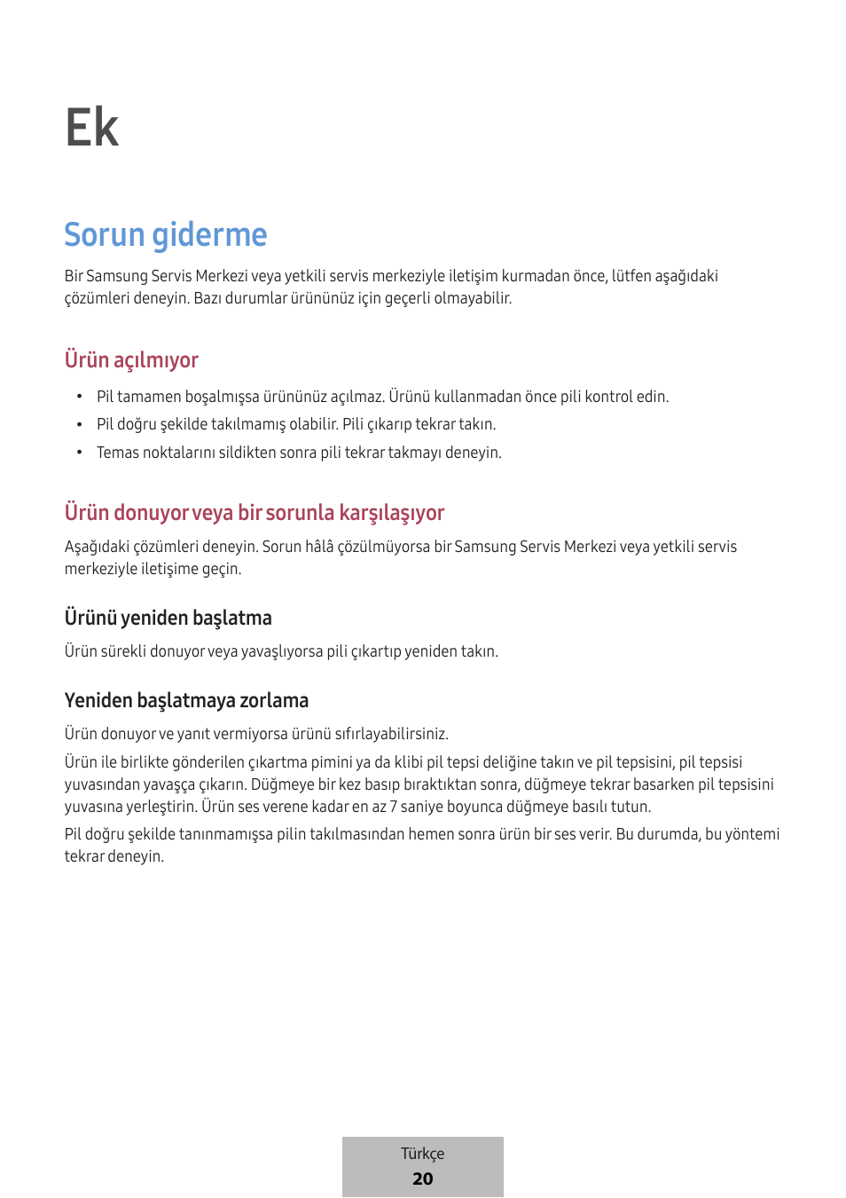 Sorun giderme | Samsung SmartTag2 Wireless Tracker (White) User Manual | Page 550 / 798