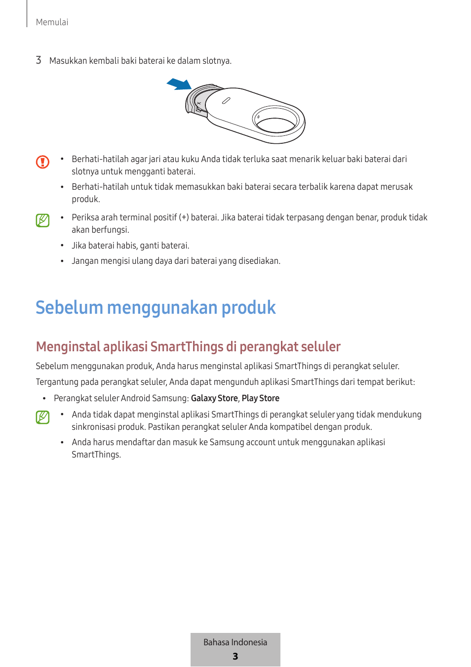 Sebelum menggunakan produk | Samsung SmartTag2 Wireless Tracker (White) User Manual | Page 578 / 798