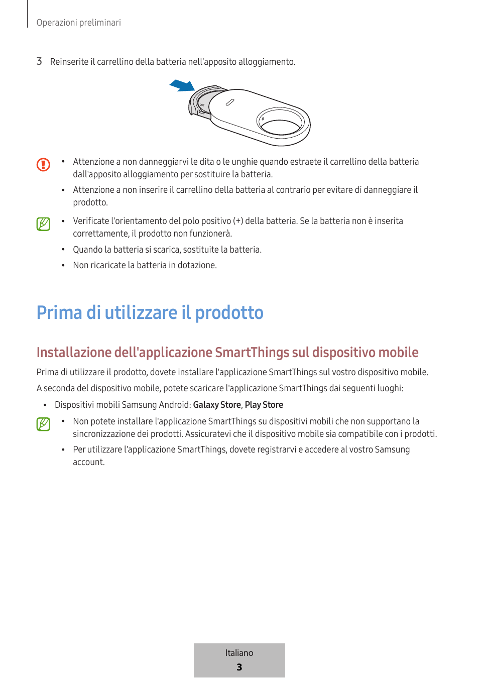 Prima di utilizzare il prodotto | Samsung SmartTag2 Wireless Tracker (White) User Manual | Page 71 / 798