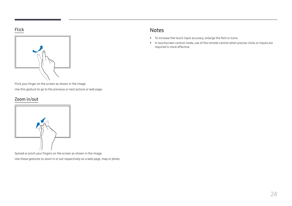 Notes, Notes 24 | Samsung QB24R-TB 24" Class Full HD Commercial Monitor User Manual | Page 24 / 28