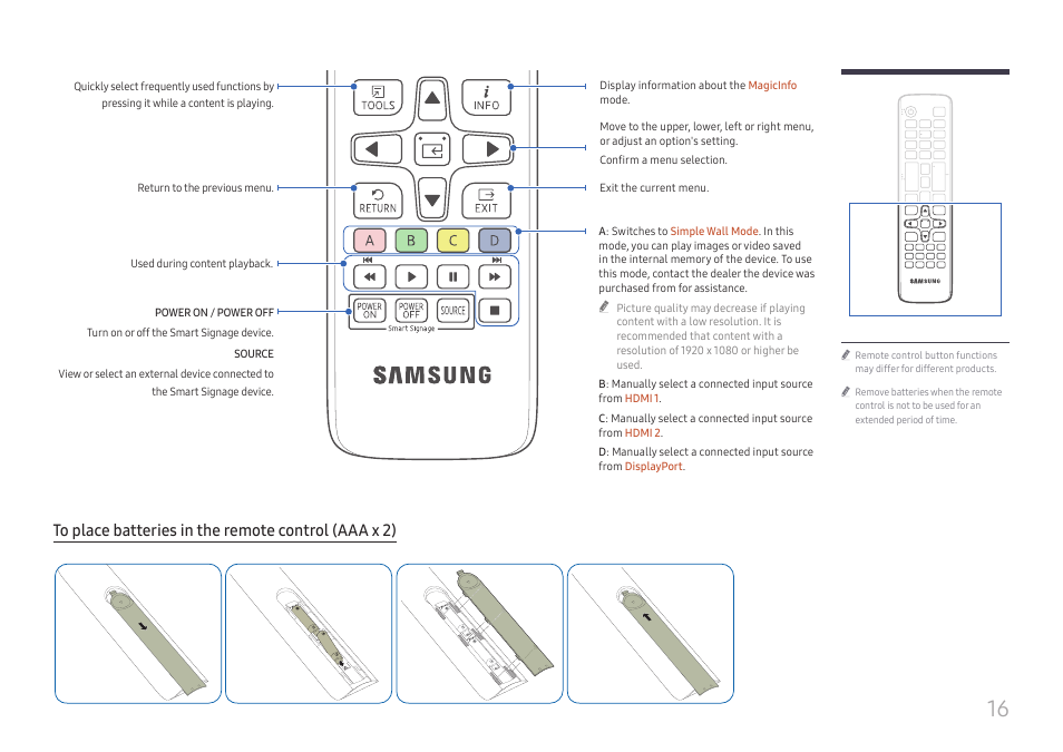 Samsung S-Box Signage UHD Player Pro User Manual | Page 16 / 99