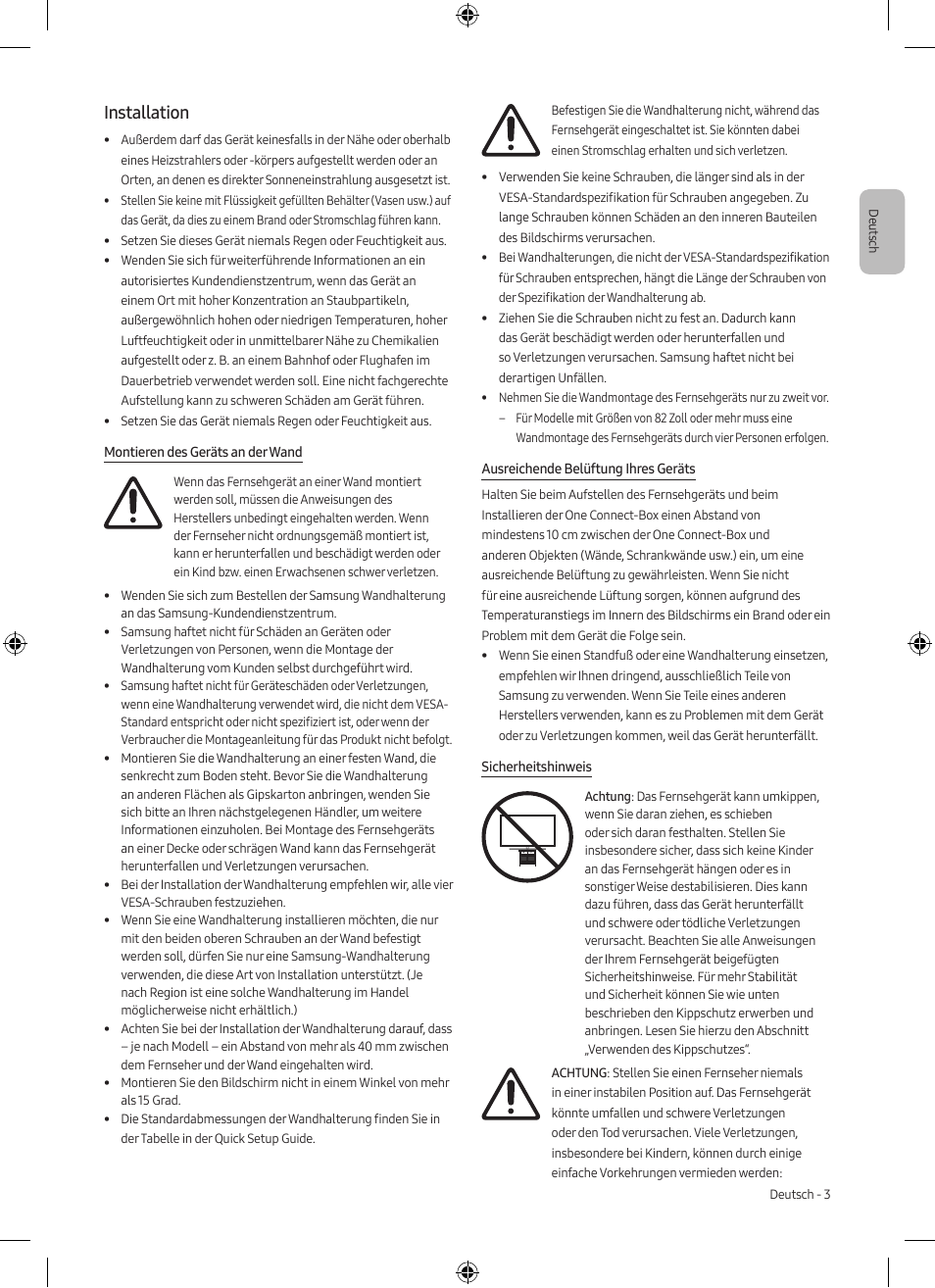 Installation | Samsung Neo QLED QN85A 75" Class HDR 4K UHD Smart TV User Manual | Page 11 / 44