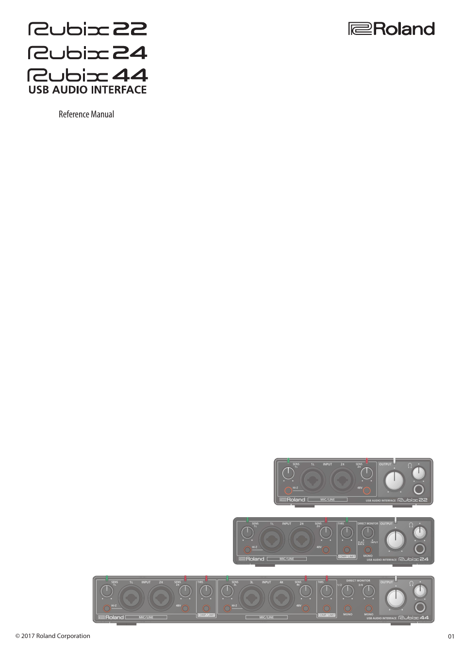 Roland Rubix22 2x2 USB Audio Interface User Manual | 31 pages