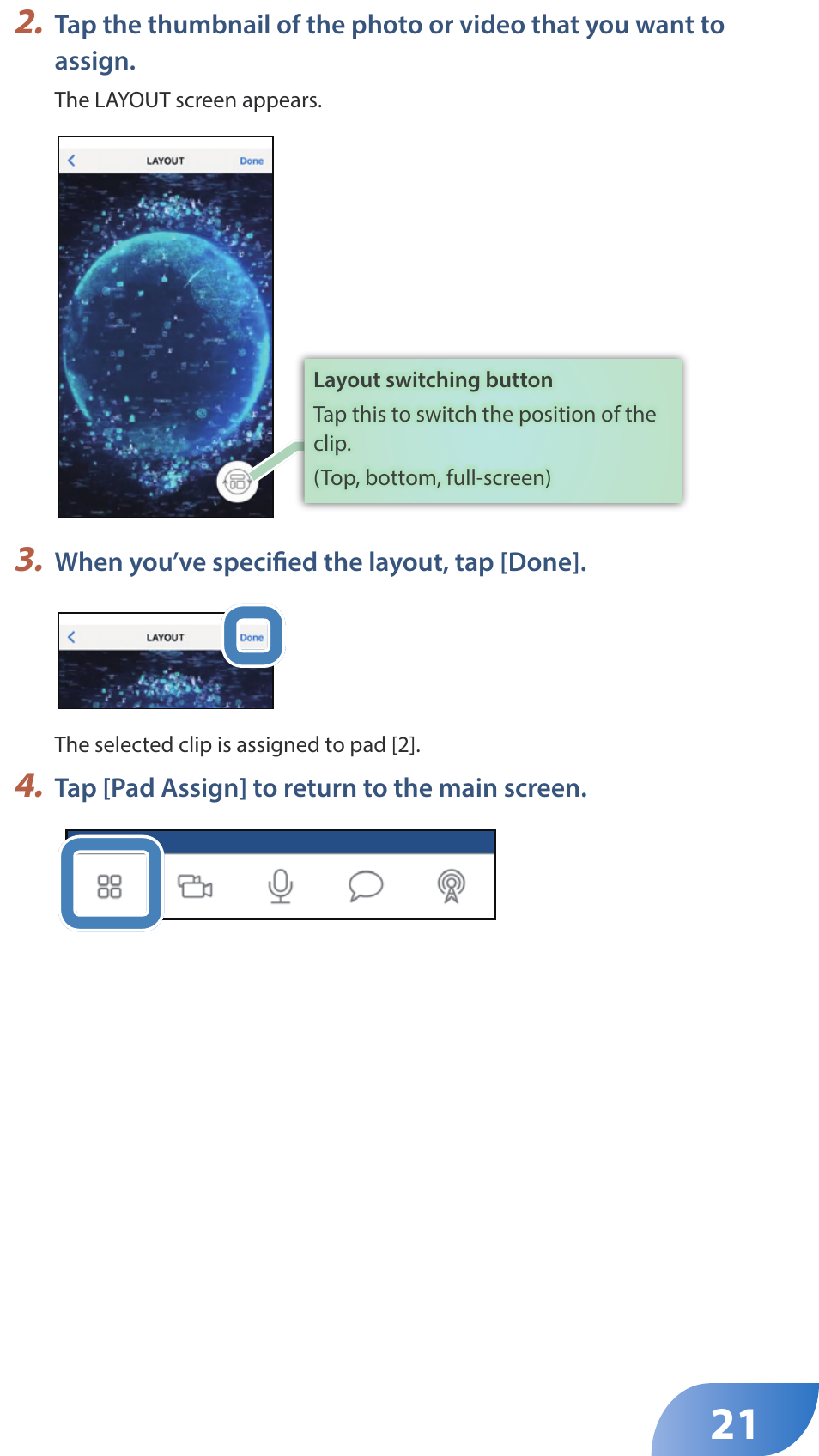 Roland GO:LIVECAST Live Streaming Audio and Video Studio for Smartphones and Tablets User Manual | Page 21 / 46