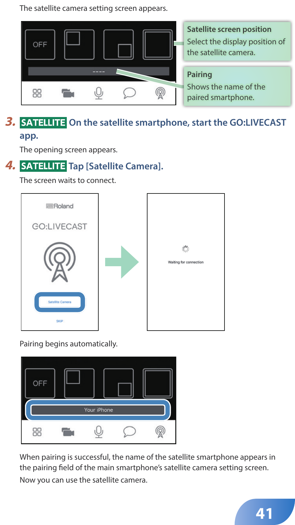 Roland GO:LIVECAST Live Streaming Audio and Video Studio for Smartphones and Tablets User Manual | Page 41 / 46