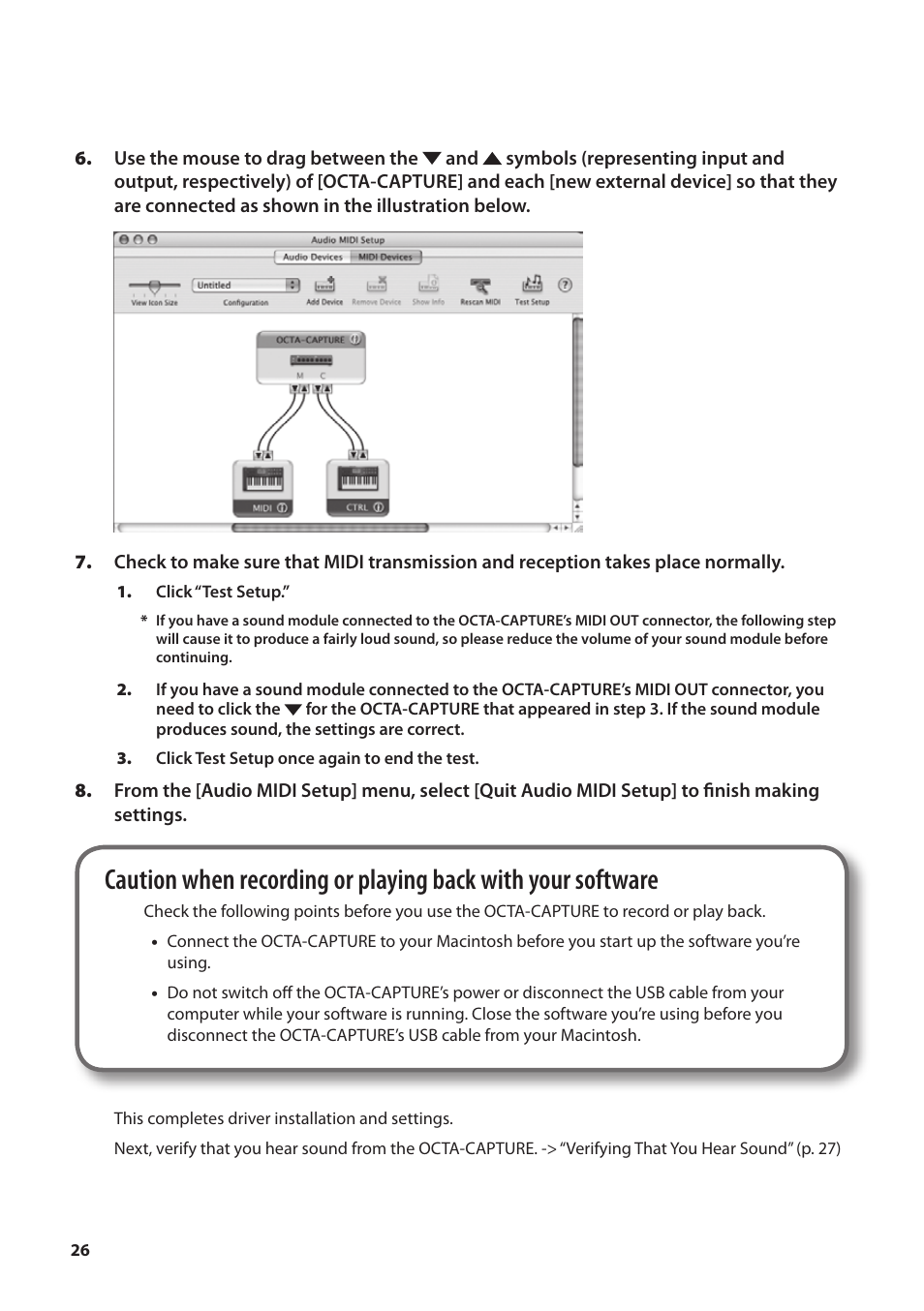 Roland OCTA-CAPTURE - High-Speed USB Audio Interface User Manual | Page 26 / 100