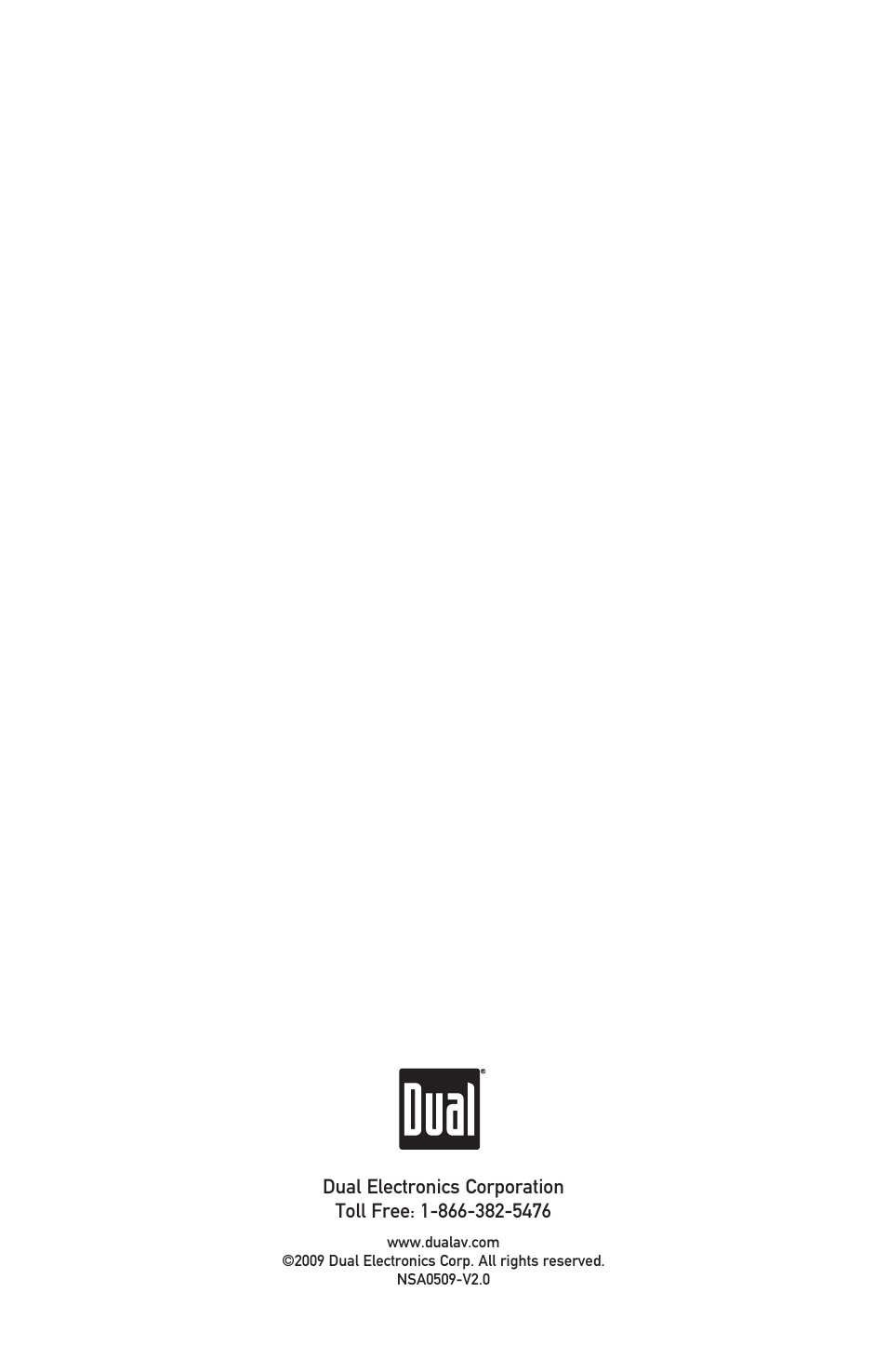 Dual DS SERIES DS573 User Manual | Page 8 / 8