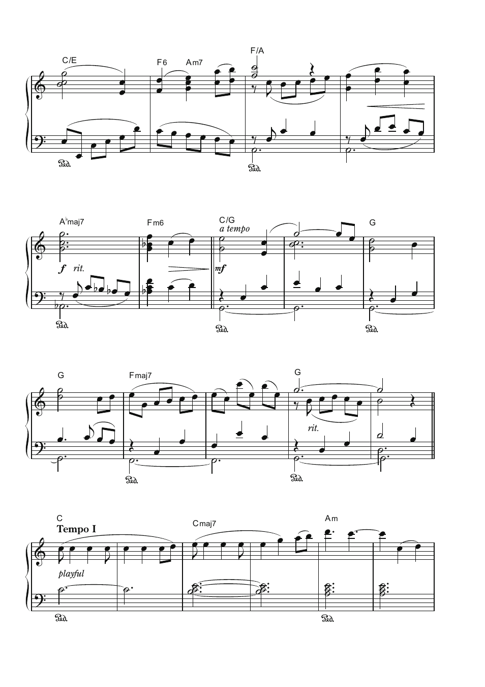 Úúú œœ œ, Œ œ œ, Œ. ú | Œ œ œœœ, Úú œ œ .œ jœ œ œ . ú, Œœ œ ... ъъъ | Roland FP-30X Portable Digital Piano with Bluetooth (White) User Manual | Page 20 / 24
