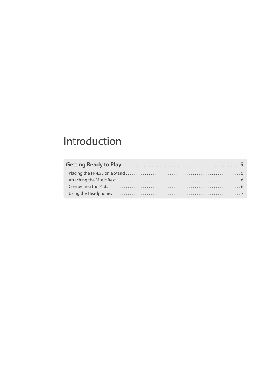 Introduction | Roland FP-E50 88-Key Portable Digital Piano User Manual | Page 4 / 85