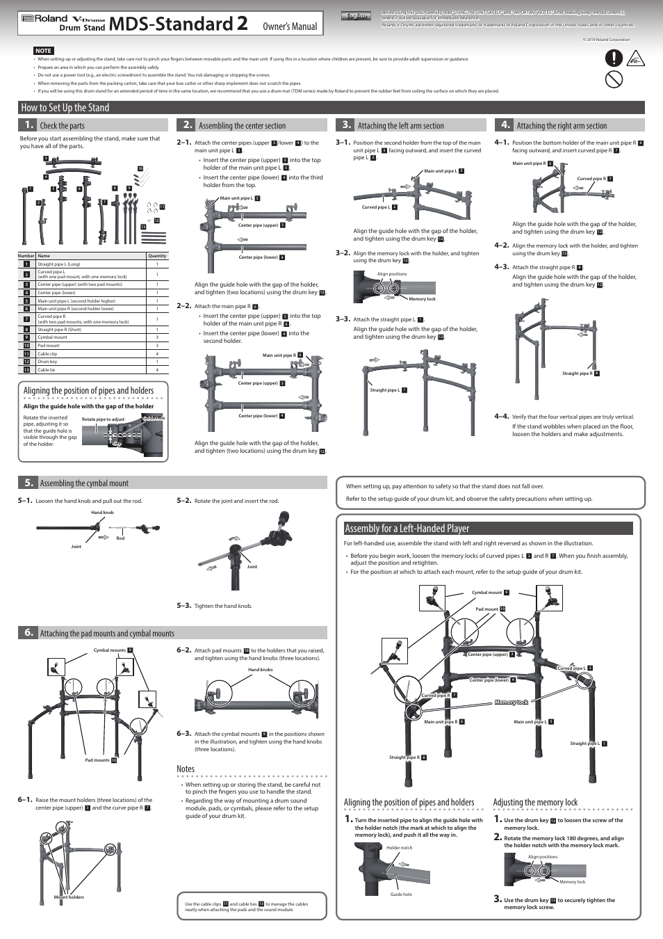 Roland TD-27KV2 V-Drums Electronic Drum Kit User Manual | 1 page