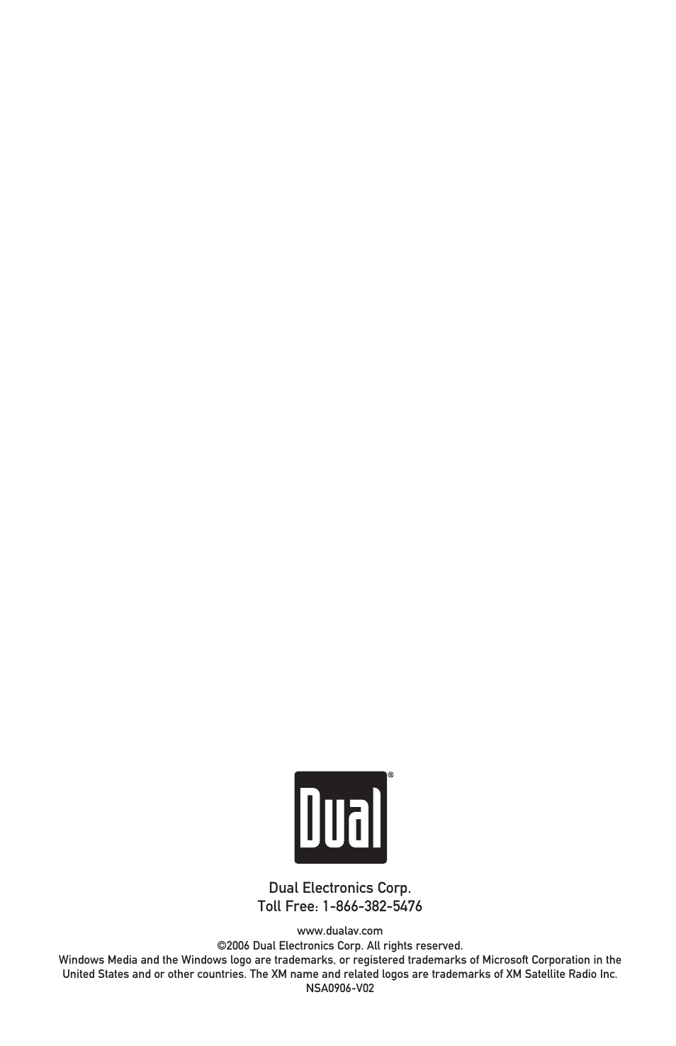 Dual XDMR6850 User Manual | Page 24 / 24