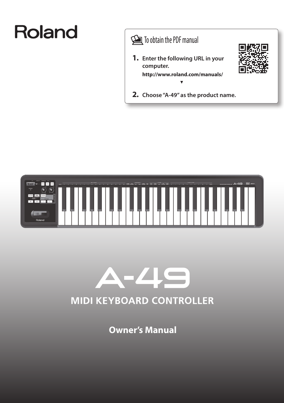 Roland A-49 - MIDI Keyboard Controller (White) User Manual | 44 pages