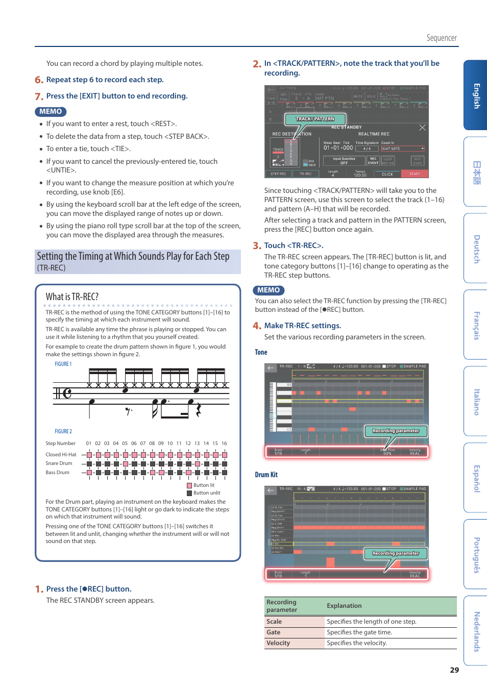 What is tr-rec, Sequencer | Roland Fantom-08 88-Key Music Workstation Keyboard User Manual | Page 29 / 36