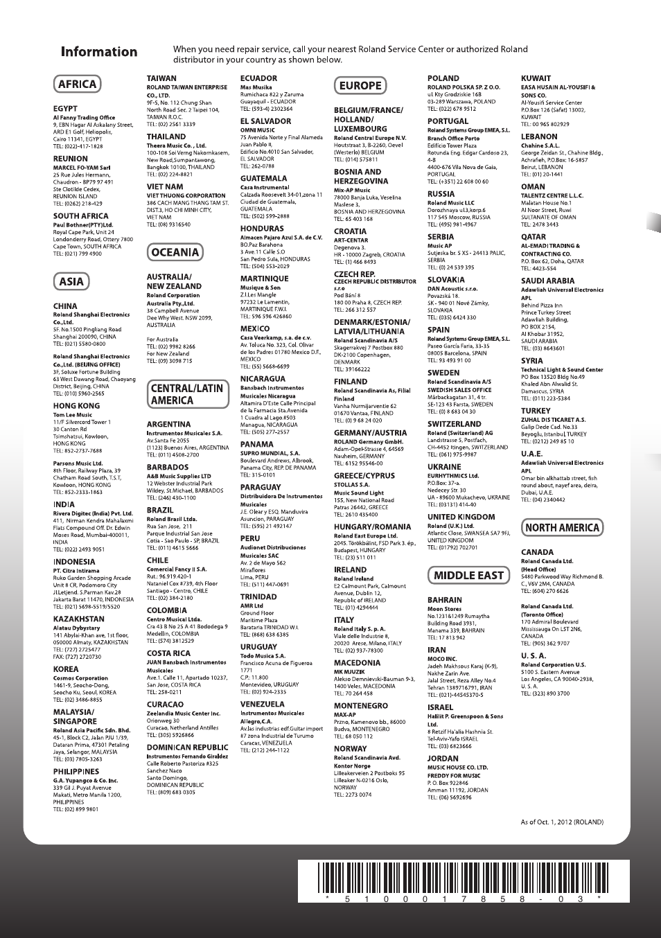 Roland UM-ONE mk2 - In-Line USB MIDI Interface User Manual | Page 28 / 28