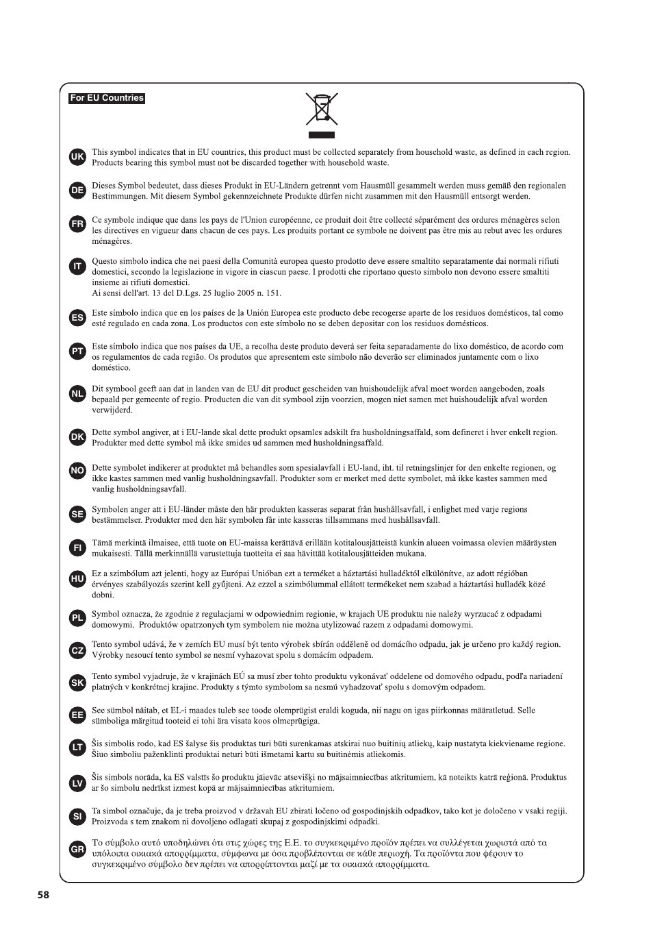 Roland E-A7 61 Key Expandable Arranger Keyboard User Manual | Page 58 / 60