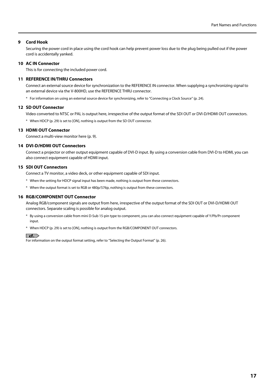 Roland V-800HD MKII Multi-Format Video Switcher User Manual | Page 17 / 64