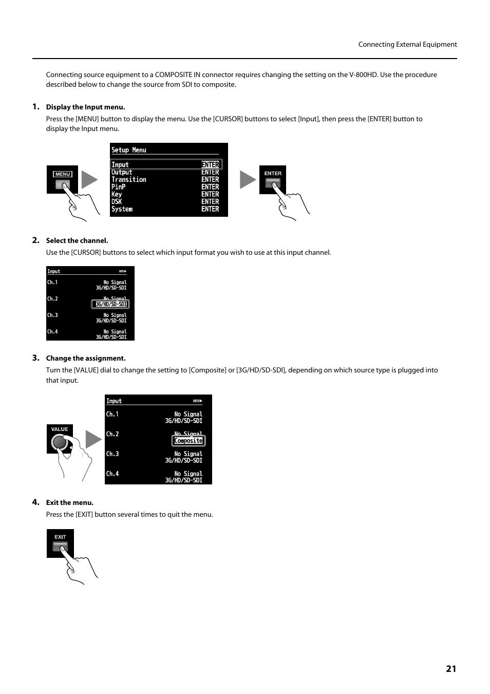 Roland V-800HD MKII Multi-Format Video Switcher User Manual | Page 21 / 64