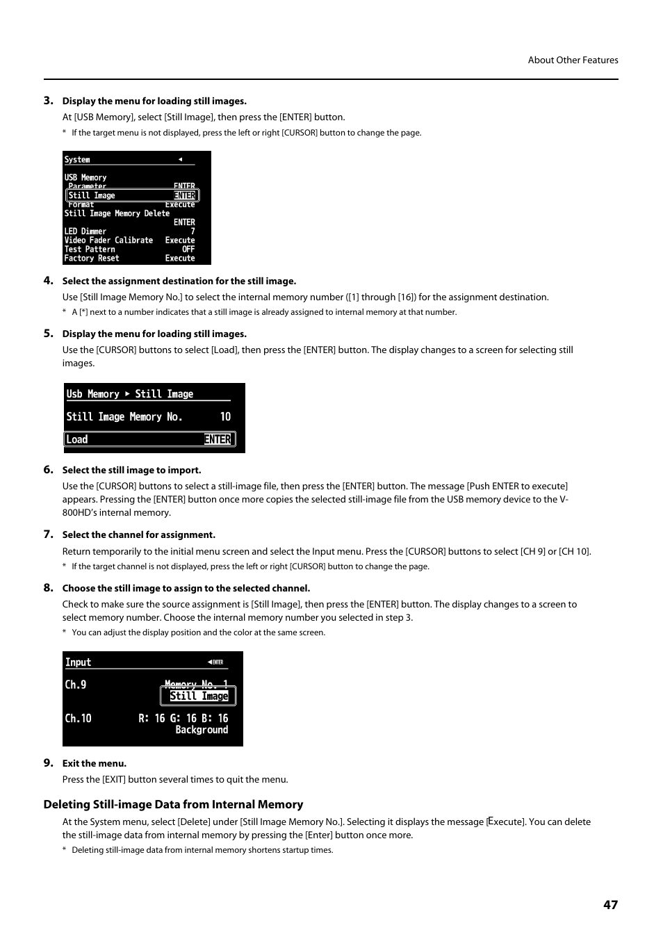 Roland V-800HD MKII Multi-Format Video Switcher User Manual | Page 47 / 64